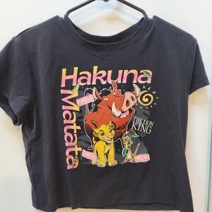 Disney The Lion King Hakuna Matata Graphic Tee - Black with Multicolor Print